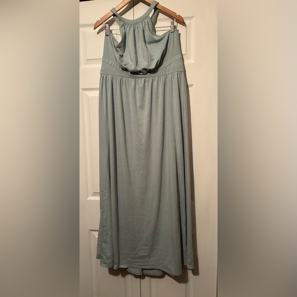 Torrid Soft blue/green halter Maxi Dress